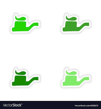 Assembly realistic sticker design on paper vector image