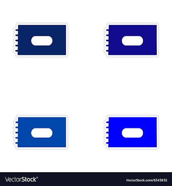 Assembly realistic sticker design on paper vector image