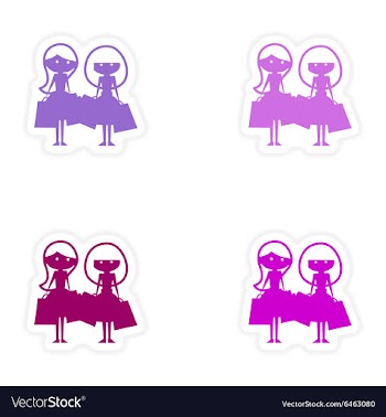 Assembly realistic sticker design on paper vector image
