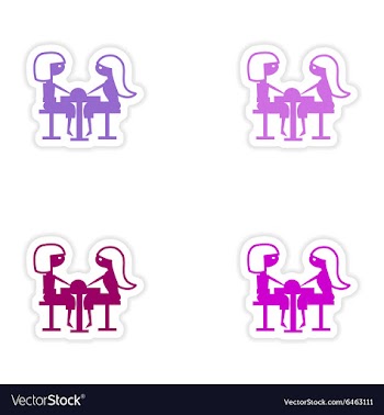 Assembly realistic sticker design on paper vector image