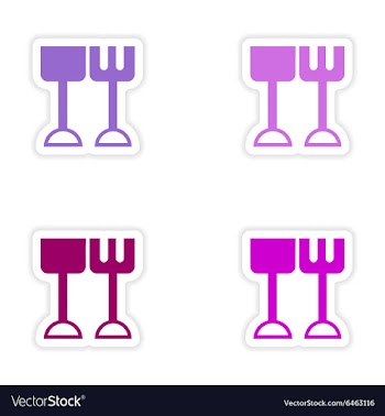 Assembly realistic sticker design on paper vector image