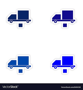 Assembly realistic sticker design on paper vector image