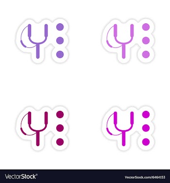 Assembly realistic sticker design on paper vector image