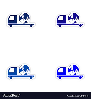 Assembly realistic sticker design on paper vector image