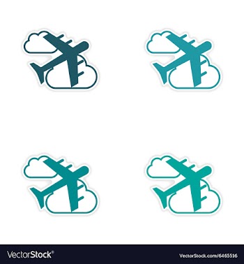 Assembly realistic sticker design on paper vector image