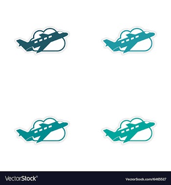Assembly realistic sticker design on paper vector image