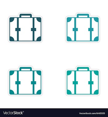 Assembly realistic sticker design on paper vector image
