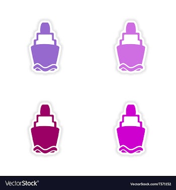 Assembly realistic sticker design on paper vector image
