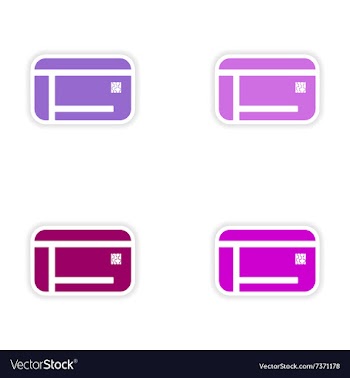 Assembly realistic sticker design on paper vector image