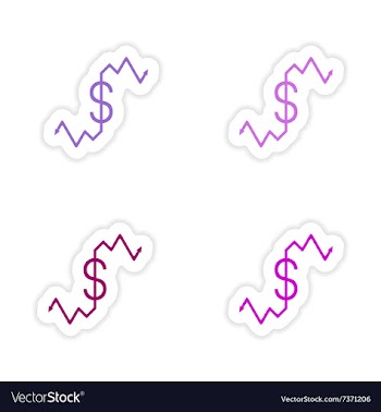 Assembly realistic sticker design on paper vector image