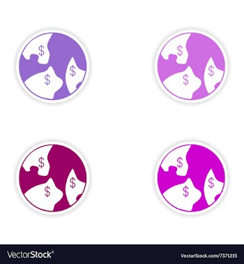 Assembly realistic sticker design on paper vector image