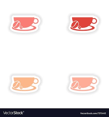 Assembly realistic sticker design on paper vector image