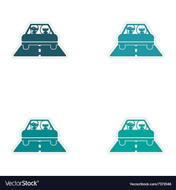 Assembly realistic sticker design on paper vector image