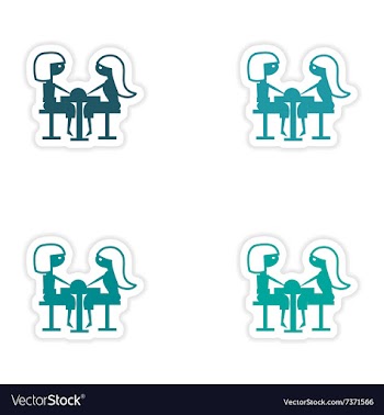 Assembly realistic sticker design on paper vector image
