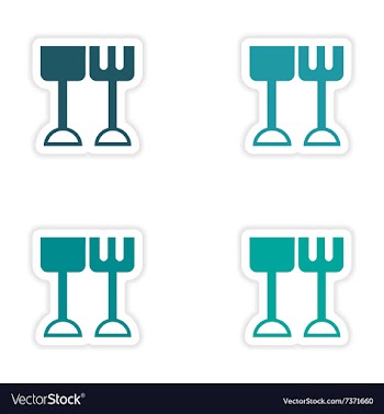 Assembly realistic sticker design on paper vector image