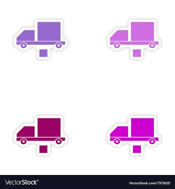 Assembly realistic sticker design on paper vector image