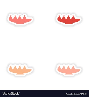 Assembly realistic sticker design on paper vector image