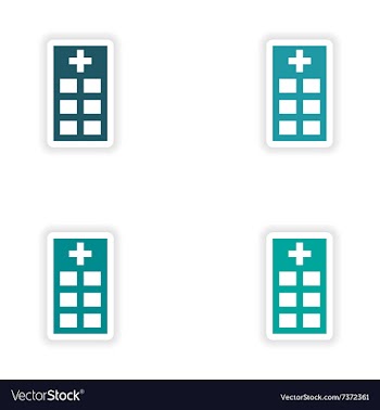 Assembly realistic sticker design on paper vector image