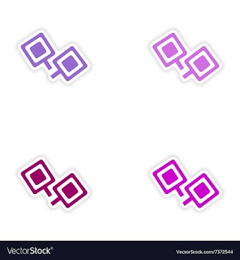 Assembly realistic sticker design on paper vector image