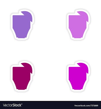 Assembly realistic sticker design on paper vector image
