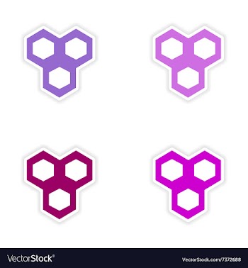 Assembly realistic sticker design on paper vector image