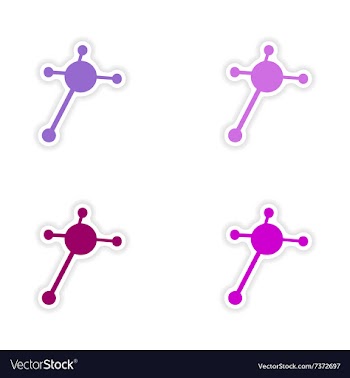 Assembly realistic sticker design on paper vector image