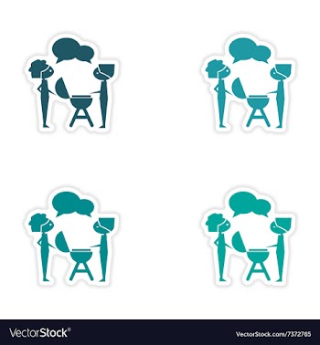 Assembly realistic sticker design on paper vector image