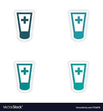 Assembly realistic sticker design on paper vector image