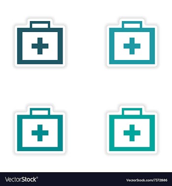 Assembly realistic sticker design on paper vector image