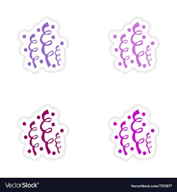 Assembly realistic sticker design on paper vector image