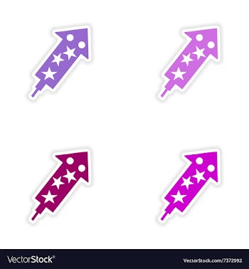 Assembly realistic sticker design on paper vector image