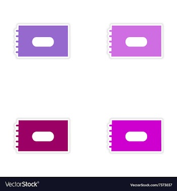 Assembly realistic sticker design on paper vector image
