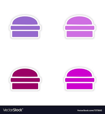 Assembly realistic sticker design on paper vector image