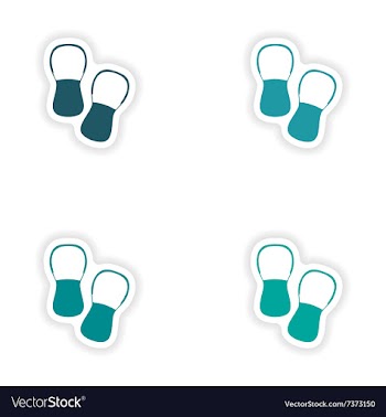 Assembly realistic sticker design on paper vector image