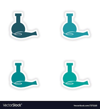 Assembly realistic sticker design on paper vector image