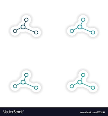 Assembly realistic sticker design on paper vector image