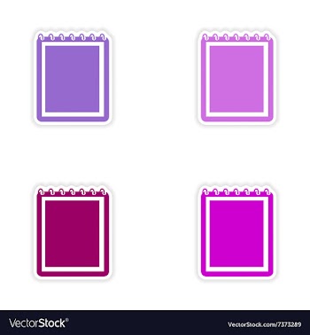 Assembly realistic sticker design on paper vector image