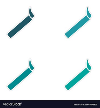 Assembly realistic sticker design on paper vector image