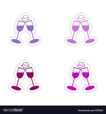 Assembly realistic sticker design on paper vector image