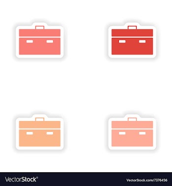 Assembly realistic sticker design on paper vector image