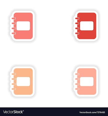 Assembly realistic sticker design on paper vector image