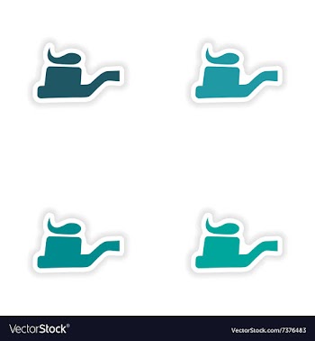Assembly realistic sticker design on paper vector image