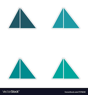 Assembly realistic sticker design on paper vector image