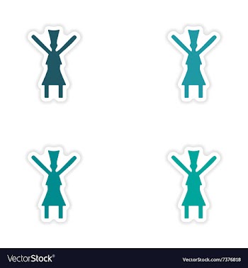 Assembly realistic sticker design on paper vector image