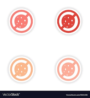 Assembly realistic sticker design on paper viruses vector image