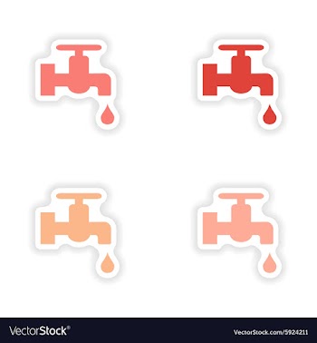 Assembly realistic sticker design on paper water vector image