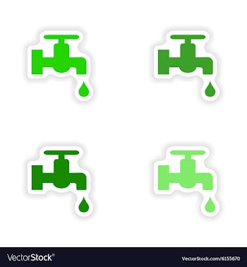Assembly realistic sticker design on paper water vector image