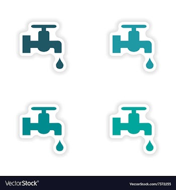 Assembly realistic sticker design on paper water vector image