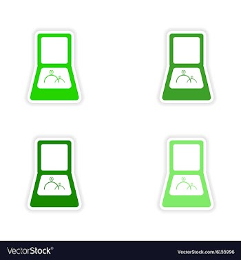 Assembly realistic sticker design on paper wedding vector image