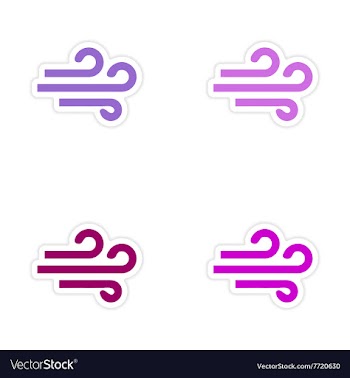 Assembly realistic sticker design on paper wind vector image